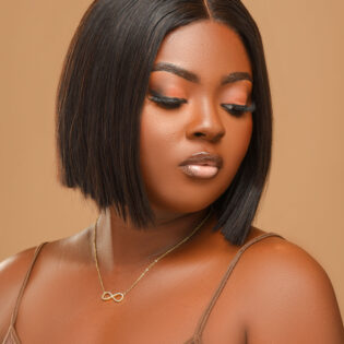 Vietnamese Black Super Double Drawn Bone Straight Wig 8inches - Image 3