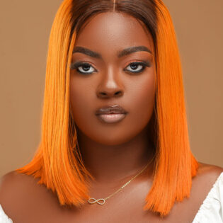 Vietnamese Orange Super Double Drawn Bone Straight Wig 12inches - Image 3